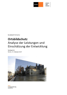 Ortsbildschutz Analyse der Leistungen und Einschätzung der Entwicklung